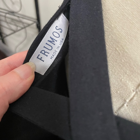 Donated Frumos black cheetah tank tunic crisscross back detail - Picture 4 of 6